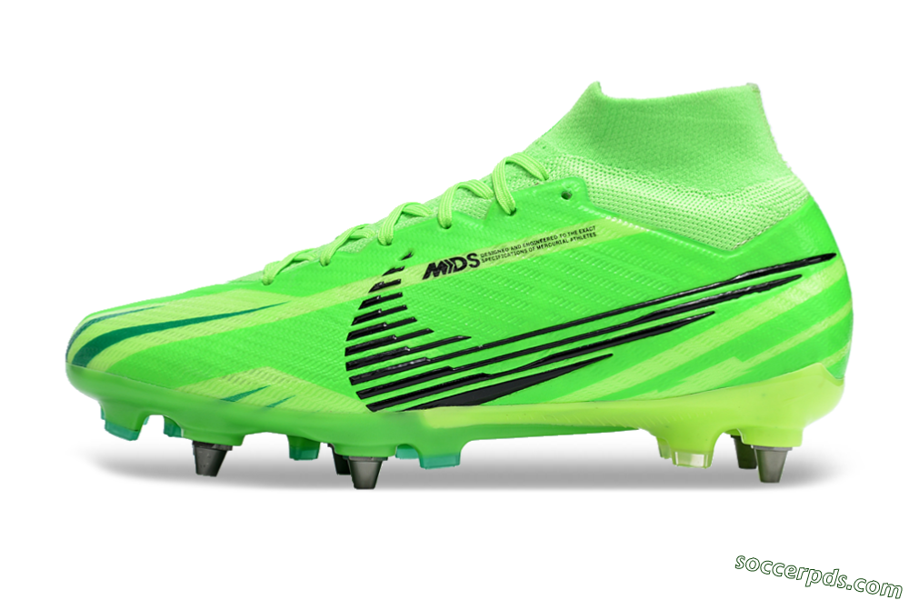Nike Air Zoom Mercurial Superfly 9 Elite SG High-Tops Football Boots - Green/Black/Yellow 2