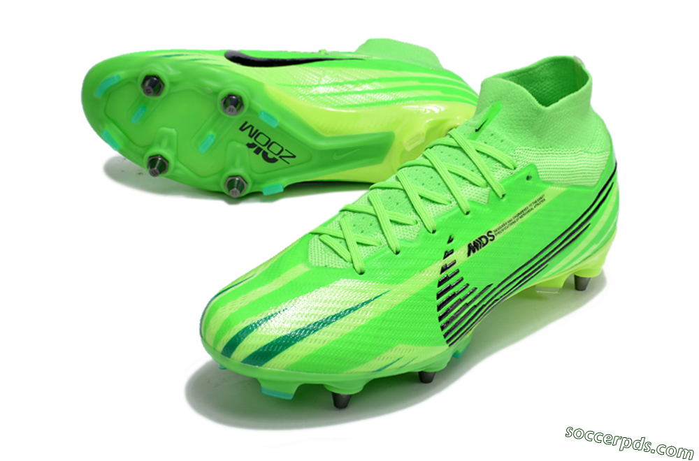 Nike Air Zoom Mercurial Superfly 9 Elite SG High-Tops Football Boots - Green/Black/Yellow 3