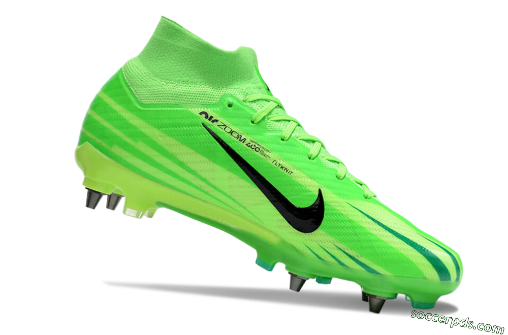 Nike Air Zoom Mercurial Superfly 9 Elite SG High-Tops Football Boots - Green/Black/Yellow 4