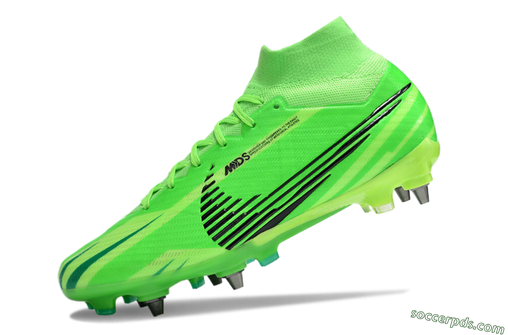 Nike Air Zoom Mercurial Superfly 9 Elite SG High-Tops Football Boots - Green/Black/Yellow 5