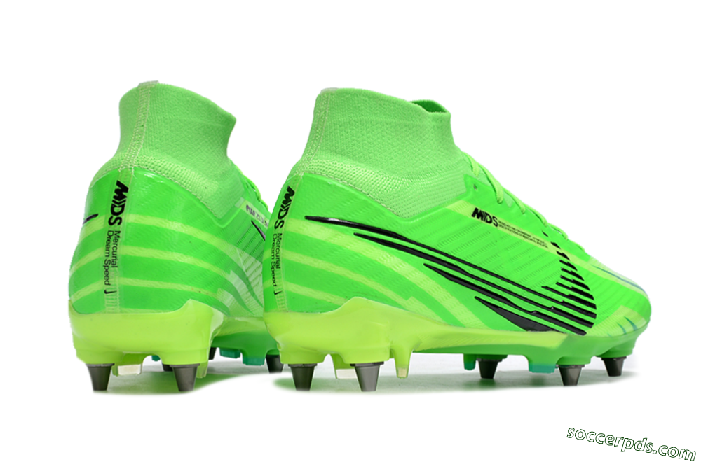 Nike Air Zoom Mercurial Superfly 9 Elite SG High-Tops Football Boots - Green/Black/Yellow 6