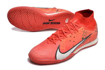 Nike Air Zoom Mercurial Superfly 9 Elite IC High-Tops Football Shoes - Red/White/Black