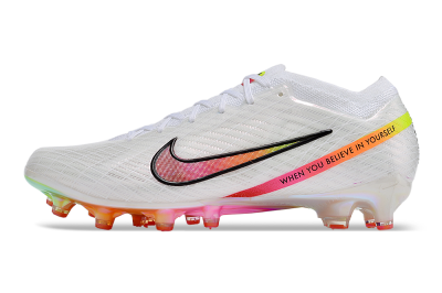 Nike Air Zoom Mercurial Vapor 15 Elite AG Low-Tops Football Boots - White/Pink/Black/Yellow/Gold