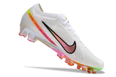 Nike Air Zoom Mercurial Vapor 15 Elite AG Low-Tops Football Boots - White/Pink/Black/Yellow/Gold