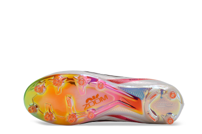 Nike Air Zoom Mercurial Vapor 15 Elite AG Low-Tops Football Boots - White/Pink/Black/Yellow/Gold