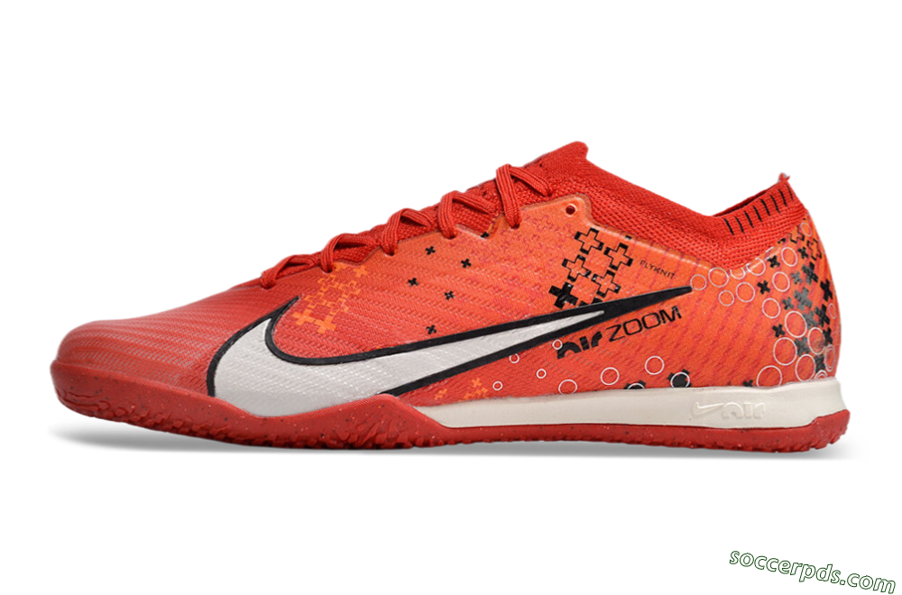 Nike Air Zoom Mercurial Vapor 15 Elite IC Low-Tops Football Shoes - Red/White/Black 2