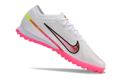 Nike Air Zoom Mercurial Vapor 15 Elite TF Low-Tops Football Shoes - White/Pink/Black/Yellow