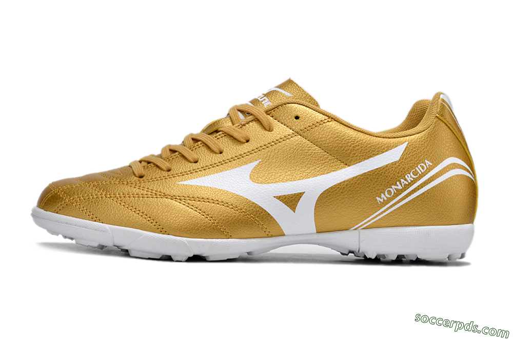 Mizuno Monarcida Neo Ckassic TF Low-Tops Football Shoes - Gold/White 2