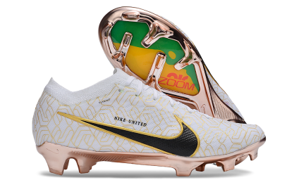 Nike Air Zoom Mercurial Vapor 15 Elite FG Low-Tops Football Boots - White/Gold/Black