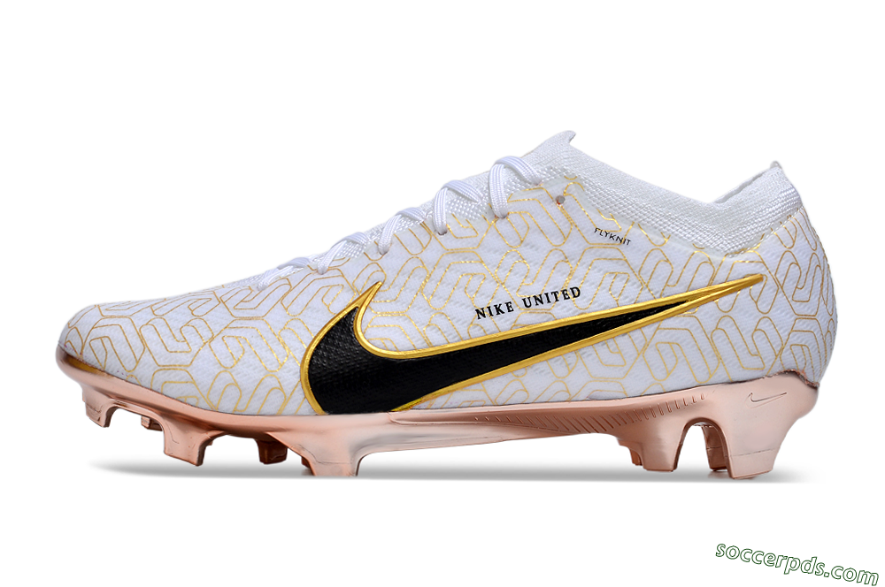 Nike Air Zoom Mercurial Vapor 15 Elite FG Low-Tops Football Boots - White/Gold/Black 2