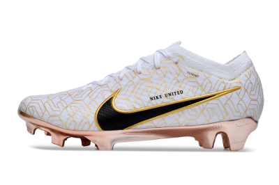 Nike Air Zoom Mercurial Vapor 15 Elite FG Low-Tops Football Boots - White/Gold/Black