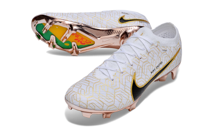 Nike Air Zoom Mercurial Vapor 15 Elite FG Low-Tops Football Boots - White/Gold/Black
