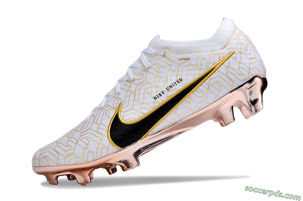 Nike Air Zoom Mercurial Vapor 15 Elite FG Low-Tops Football Boots - White/Gold/Black 5