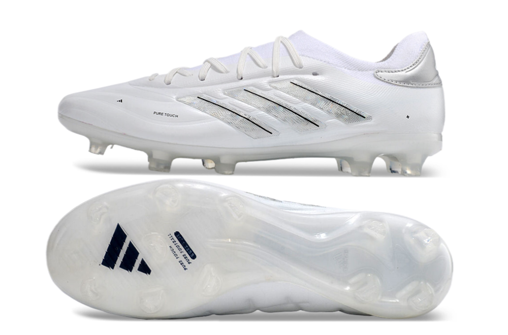Adidas Copa Pure 2+ FG Low-Tops Football Boots - White/Silver/Black 0