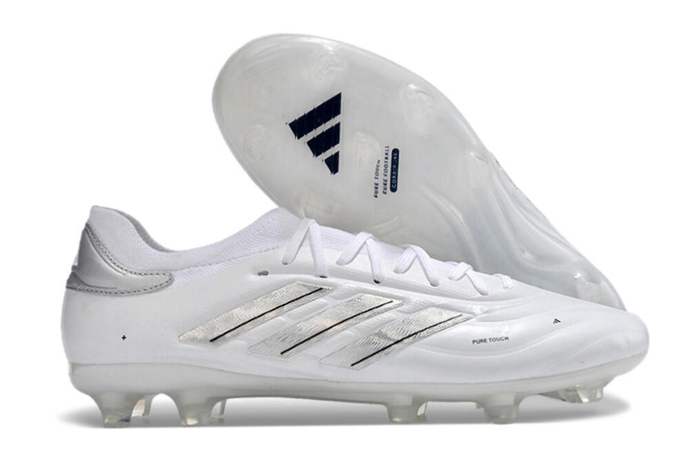 Adidas Copa Pure 2+ FG Low-Tops Football Boots - White/Silver/Black 1