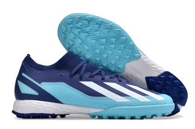 Adidas X Crazyfast.3 TF Low-Tops Football Shoes - Blue/Jade/White