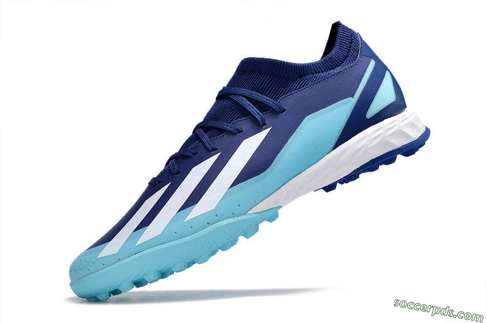 Adidas X Crazyfast.3 TF Low-Tops Football Shoes - Blue/Jade/White 5