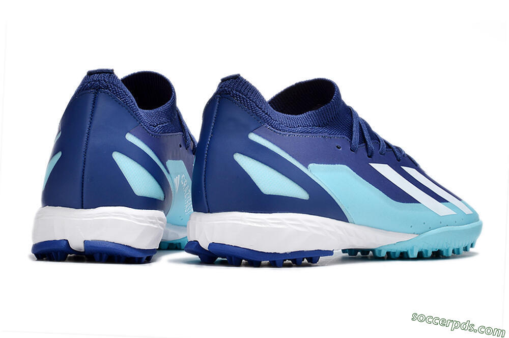 Adidas X Crazyfast.3 TF Low-Tops Football Shoes - Blue/Jade/White 6