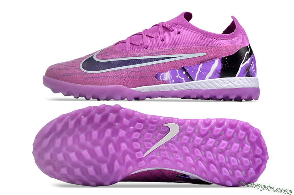 Nike Phantom GX Elite TF Low-Tops Football Shoes - Purple/Black/White 0