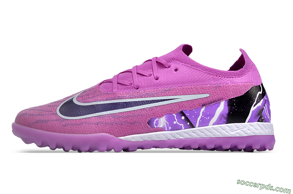 Nike Phantom GX Elite TF Low-Tops Football Shoes - Purple/Black/White 2