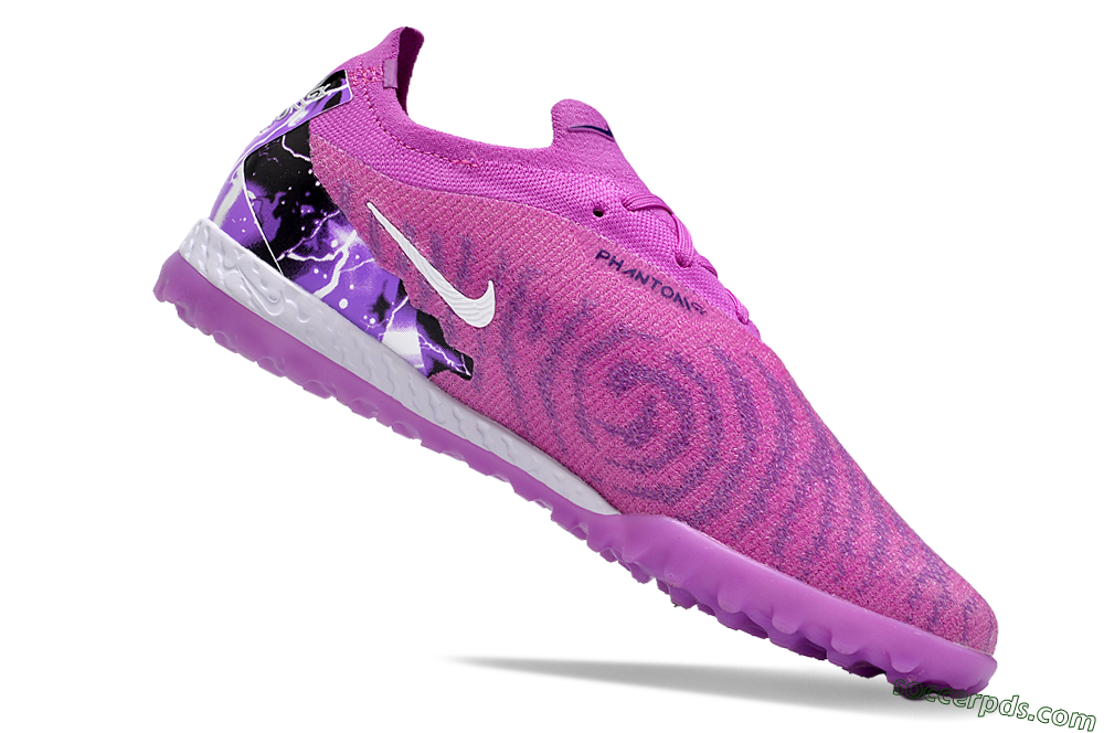 Nike Phantom GX Elite TF Low-Tops Football Shoes - Purple/Black/White 4