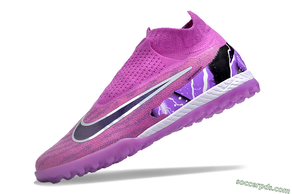 Nike Phantom GX Elite DF Link TF High-Tops Football Shoes - Purple/Black/White 5