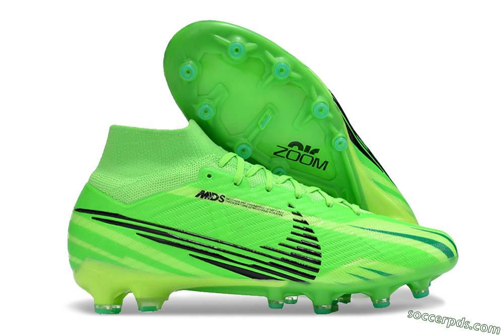 Nike Air Zoom Mercurial Superfly 9 Elite AG High-Tops Football Boots - Green/Black 1