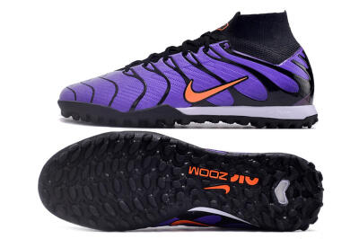 Nike Air Zoom Mercurial Superfly 9 Elite TF High-Tops Football Shoes - Purple/Black/Orange