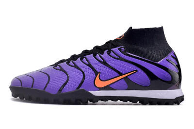 Nike Air Zoom Mercurial Superfly 9 Elite TF High-Tops Football Shoes - Purple/Black/Orange