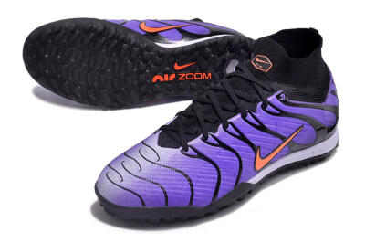 Nike Air Zoom Mercurial Superfly 9 Elite TF High-Tops Football Shoes - Purple/Black/Orange