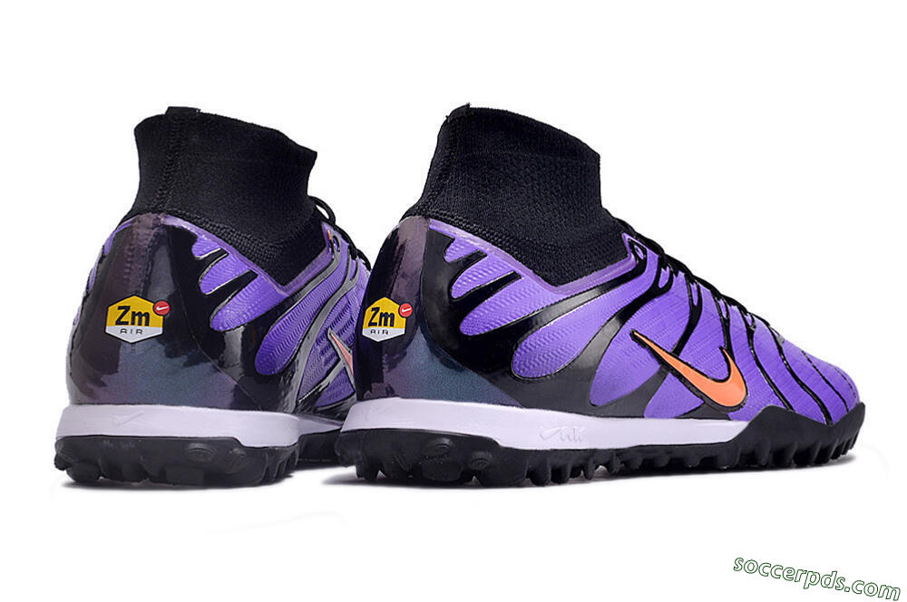Nike Air Zoom Mercurial Superfly 9 Elite TF High-Tops Football Shoes - Purple/Black/Orange 6