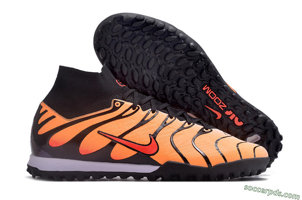 Nike Air Zoom Mercurial Superfly 9 Elite TF High-Tops Football Shoes - Orange/Black/Red 1