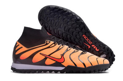 Nike Air Zoom Mercurial Superfly 9 Elite TF High-Tops Football Shoes - Orange/Black/Red