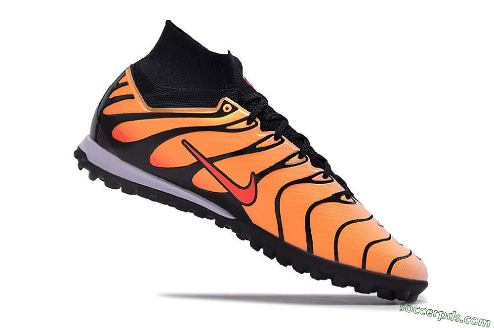 Nike Air Zoom Mercurial Superfly 9 Elite TF High-Tops Football Shoes - Orange/Black/Red 4