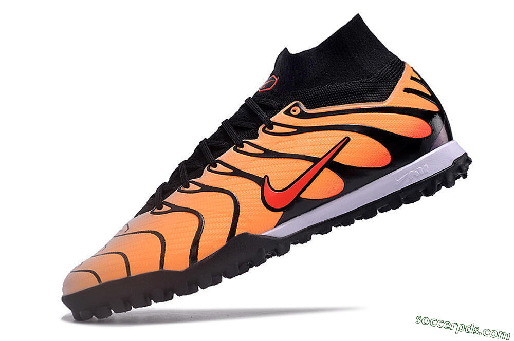 Nike Air Zoom Mercurial Superfly 9 Elite TF High-Tops Football Shoes - Orange/Black/Red 5