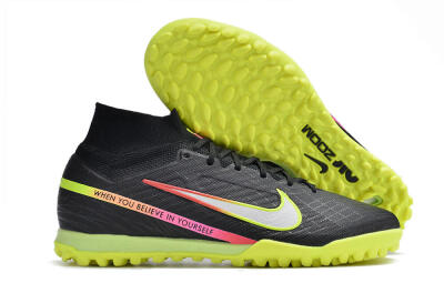 Nike Air Zoom Mercurial Superfly 9 Elite TF High-Tops Football Shoes - Black/Silver/Green/Red