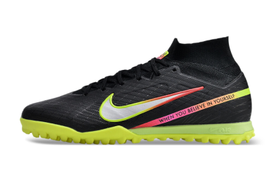 Nike Air Zoom Mercurial Superfly 9 Elite TF High-Tops Football Shoes - Black/Silver/Green/Red