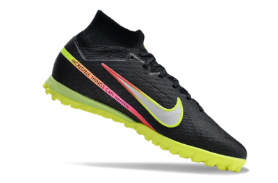 Nike Air Zoom Mercurial Superfly 9 Elite TF High-Tops Football Shoes - Black/Silver/Green/Red