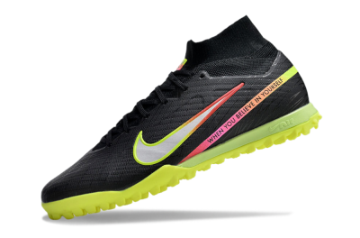 Nike Air Zoom Mercurial Superfly 9 Elite TF High-Tops Football Shoes - Black/Silver/Green/Red
