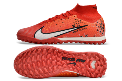 Nike Air Zoom Mercurial Superfly 9 Elite TF High-Tops Football Shoes - Red/White/Black