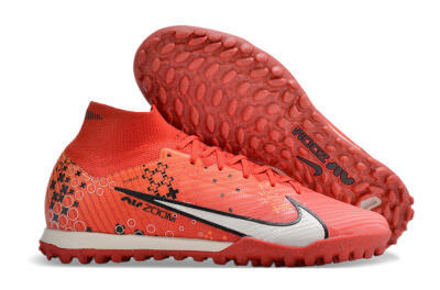Nike Air Zoom Mercurial Superfly 9 Elite TF High-Tops Football Shoes - Red/White/Black