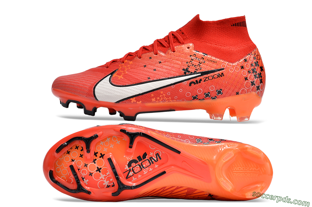 Nike Air Zoom Mercurial Superfly 9 Elite FG High-Tops Football Boots - Orange/White/Black 0