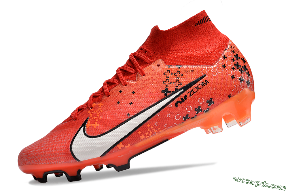 Nike Air Zoom Mercurial Superfly 9 Elite FG High-Tops Football Boots - Orange/White/Black 5