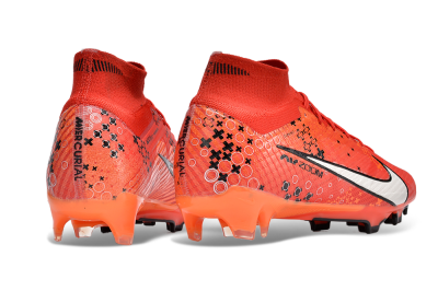 Nike Air Zoom Mercurial Superfly 9 Elite FG High-Tops Football Boots - Orange/White/Black