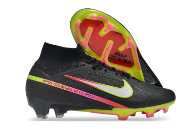 Nike Air Zoom Mercurial Superfly 9 Elite FG High-Tops Football Boots - Black/Silver/Green/Red