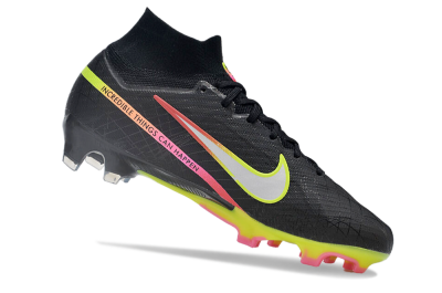Nike Air Zoom Mercurial Superfly 9 Elite FG High-Tops Football Boots - Black/Silver/Green/Red