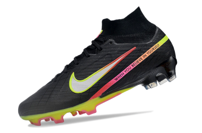 Nike Air Zoom Mercurial Superfly 9 Elite FG High-Tops Football Boots - Black/Silver/Green/Red