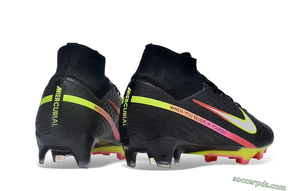 Nike Air Zoom Mercurial Superfly 9 Elite FG High-Tops Football Boots - Black/Silver/Green/Red 6
