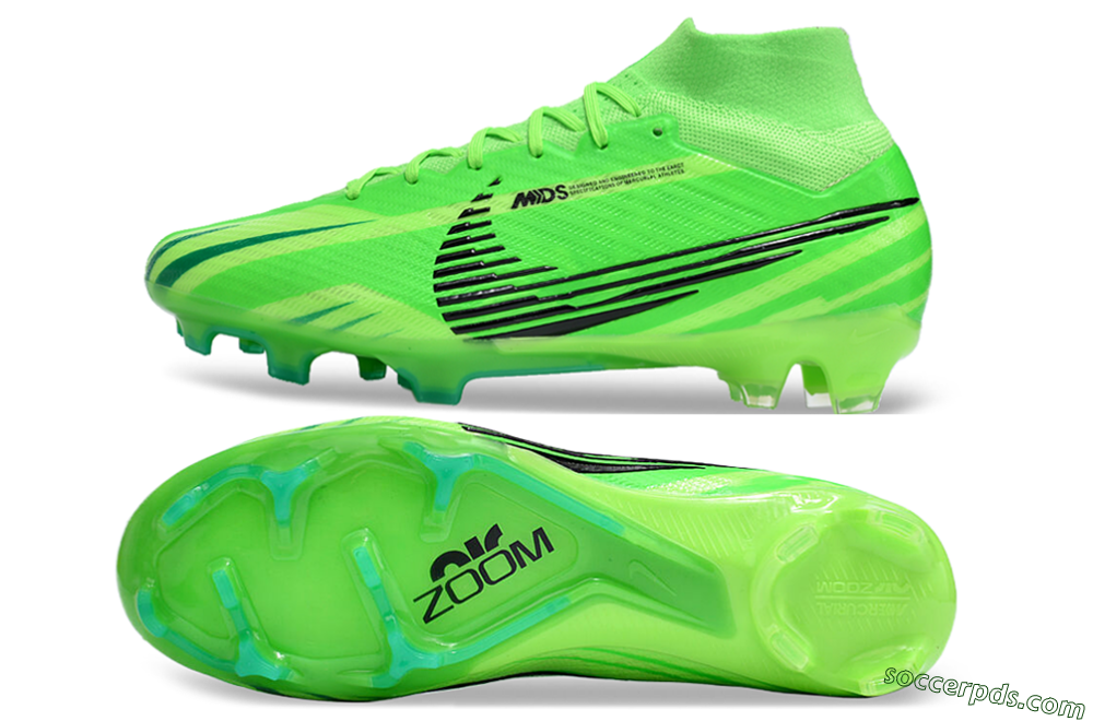 Nike Air Zoom Mercurial Superfly 9 Elite FG High-Tops Football Boots - Green/Black 0