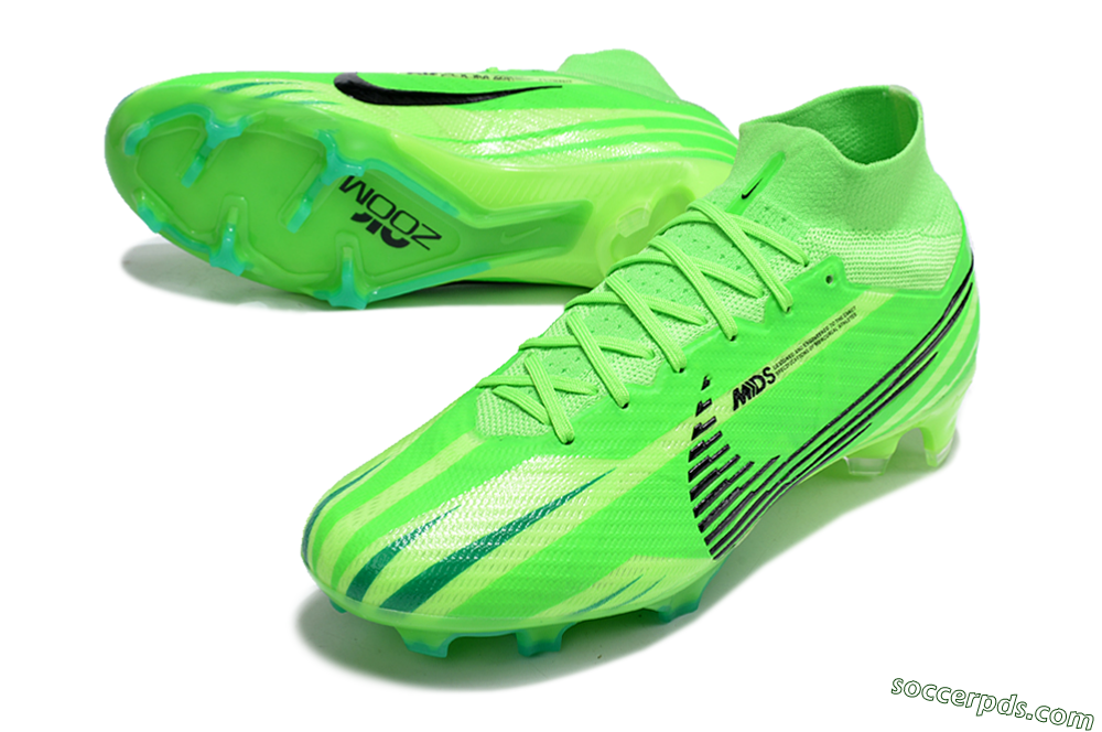 Nike Air Zoom Mercurial Superfly 9 Elite FG High-Tops Football Boots - Green/Black 3